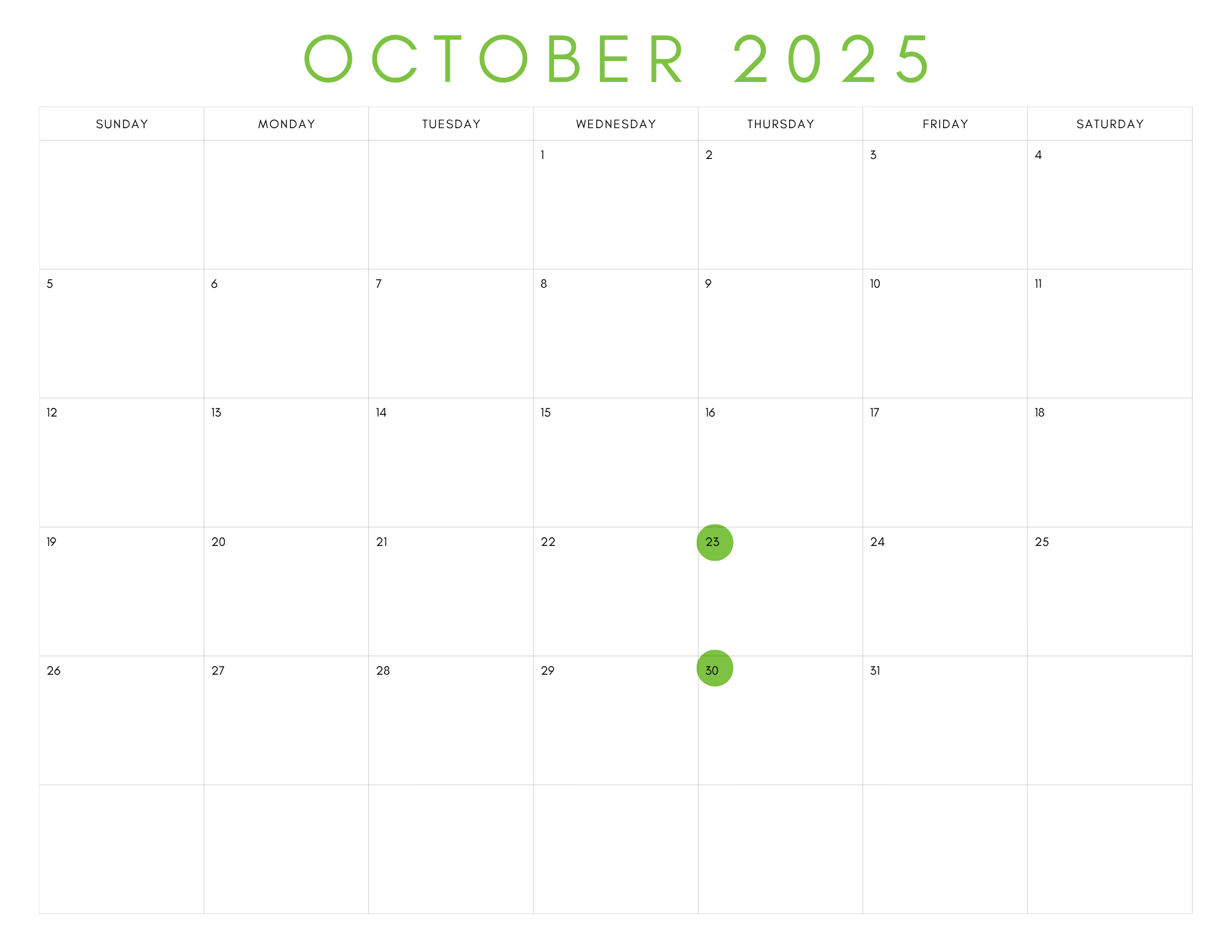 October 25