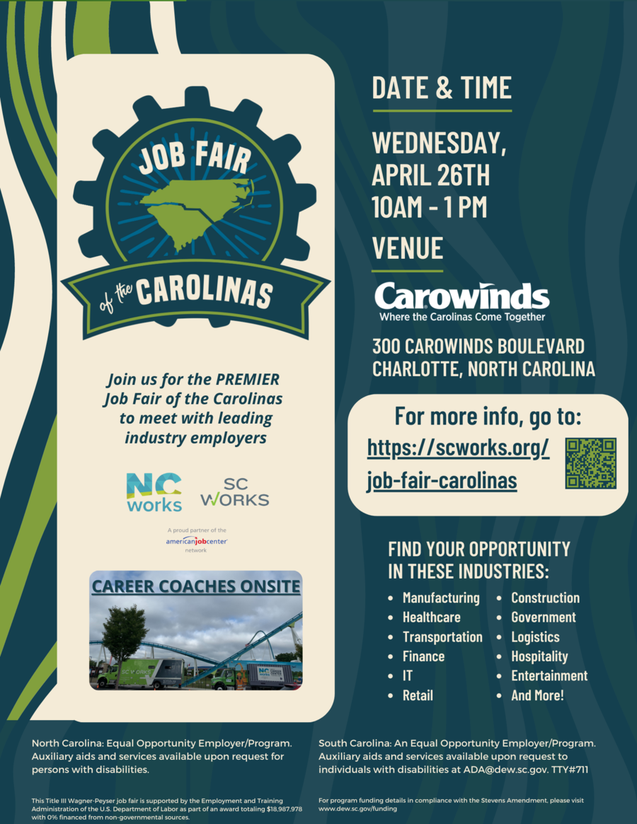 Job Fair of the Carolinas SC Works