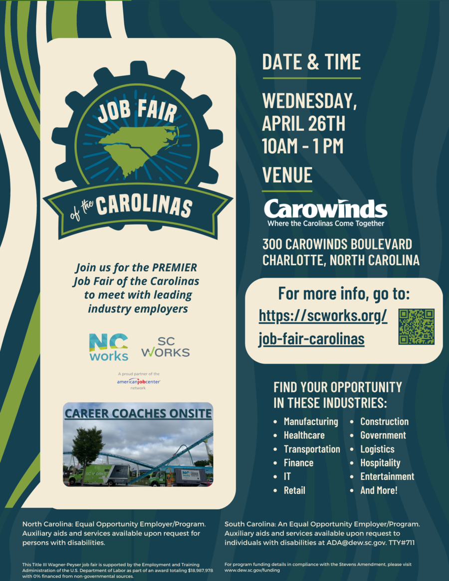 Job Fair Of The Carolinas SC Works